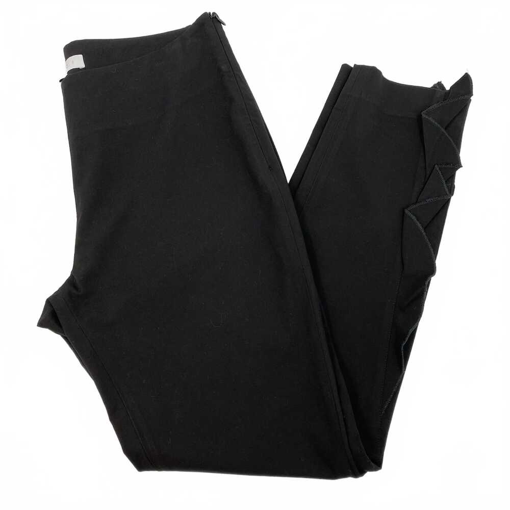 IRO Black Ruffle Leg Trousers | Women’s Size L